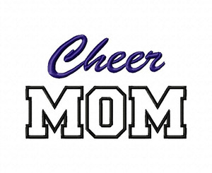 Cheer Mom Applique Machine Embroidery Design