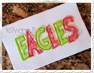 Fun N Funky Raggy Applique Machine Embroidery Alphabet