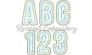 Walter Raggy Double Applique Machine Embroidery Alphabet