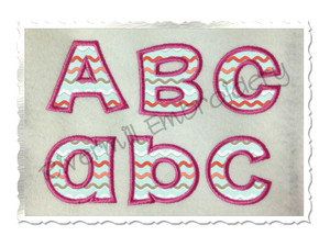 Small 2 Inch Happy Applique Machine Embroidery Alphabet