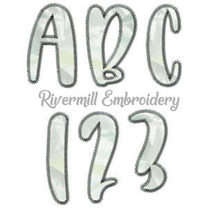 Brooklyn Zig Zag Applique Machine Embroidery Alphabet