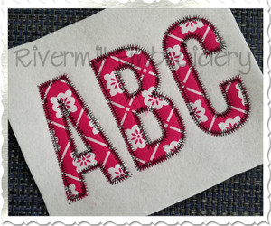 Walter Zig Zag Applique Machine Embroidery Alphabet