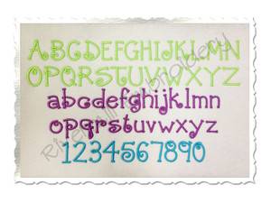 Swirls Machine Embroidery Alphabet