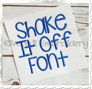 Shake It Off Machine Embroidery Font Alphabet