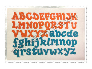 Hipster Machine Embroidery Font Alphabet