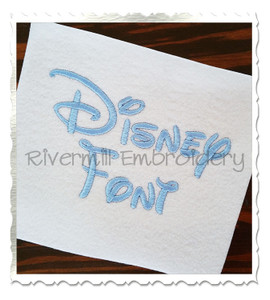 1 1/2" Inch Size ONLY Disney Machine Embroidery Font