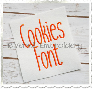 Cookies Machine Embroidery Font