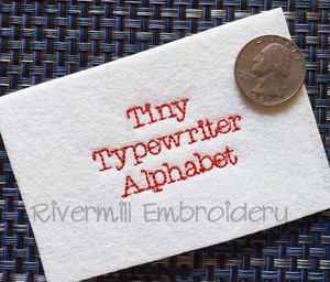 Tiny Typewriter Vintage Bean Stitch Machine Embroidery Alphabet