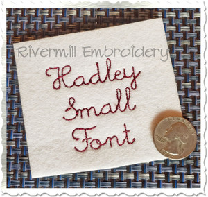 Small Hadley Vintage Bean Stitch Machine Embroidery Alphabet