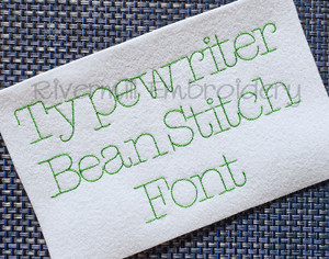 Typewriter Vintage Bean Stitch Machine Embroidery Alphabet