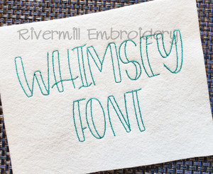 Whimsey Machine Embroidery Alphabet