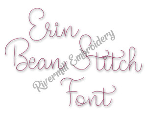 Erin Vintage Bean Stitch Machine Embroidery Alphabet