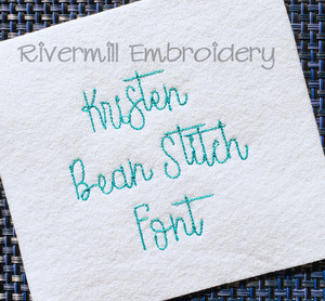Small Kristen Vintage Bean Stitch Machine Embroidery Alphabet