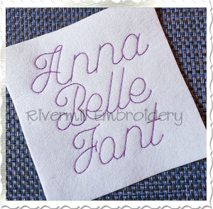 Anna Belle Vintage Bean Stitch Machine Embroidery Alphabet