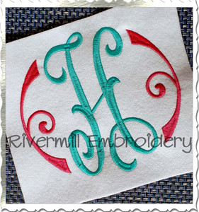 Large Arabesque Monogram Machine Embroidery Font Alphabet