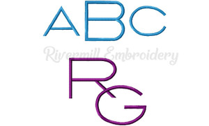 Small Deco Monogram Machine Embroidery Font
