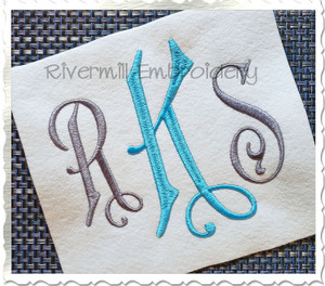 Large Carter Monogram Machine Embroidery Font Alphabet