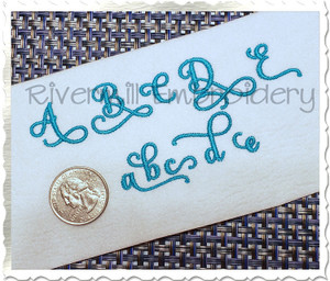 Small Samantha Script Alternate Letters (Set 1) Machine Embroidery Font Alphabet