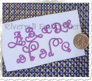 Small Samantha Script Alternate Letters (Set 2) Machine Embroidery Font Alphabet