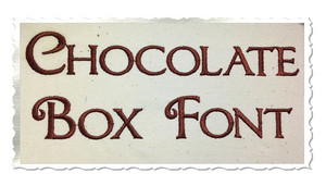 Chocolate Box Machine Embroidery Font Alphabet