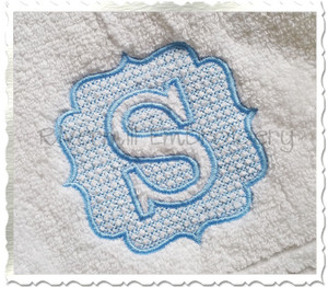 6 Inch Embossed Monogram Machine Embroidery Alphabet