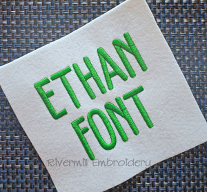 Ethan Font Machine Embroidery Font Alphabet