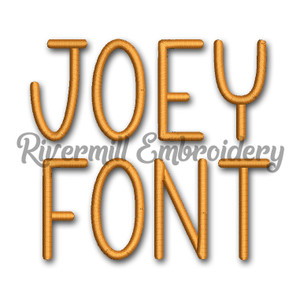 Joey Machine Embroidery Font Alphabet