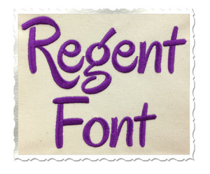 Regent Machine Embroidery Font Alphabet