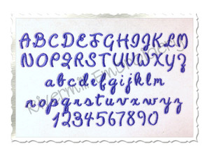 Peter Machine Embroidery Font Alphabet