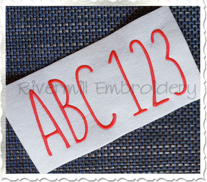 Large Farm Style Font Machine Embroidery Font Alphabet