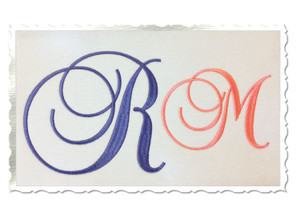 Large Brock Script Machine Embroidery Font Alphabet