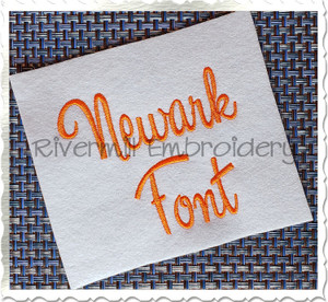 Newark Machine Embroidery Font Alphabet