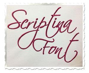 Scriptina Machine Embroidery Font Alphabet
