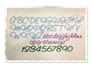 Lara Machine Embroidery Font Alphabet
