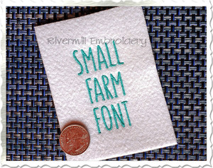 Small Farm Style Font Machine Embroidery Font Alphabet
