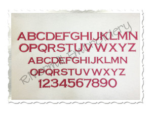 Copperplate Machine Embroidery Alphabet