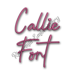 Callie Font Machine Embroidery Font Alphabet