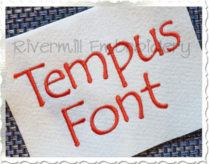 Tempus Machine Embroidery Font Alphabet