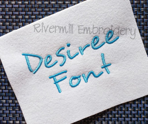Desiree Machine Embroidery Font Alphabet