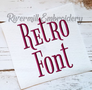 Retro Style Machine Embroidery Alphabet