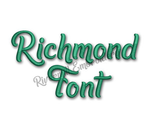 Richmond Font Machine Embroidery Alphabet