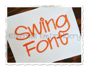 1 1/2" Inch Size ONLY Swing Machine Embroidery Font