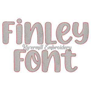 Finley Sketch Style Font Machine Embroidery Font Alphabet