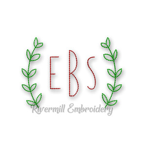 Vintage Farm Style Monogram Font Machine Embroidery Font Alphabet