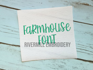 Farmhouse Font Machine Embroidery Font Alphabet