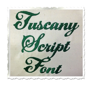 Tuscany Script Machine Embroidery Font Alphabet
