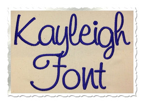 Kayleigh Machine Embroidery Font Alphabet