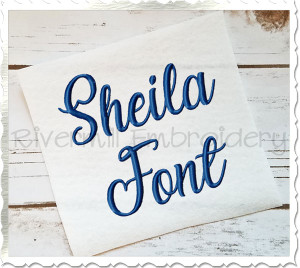 Sheila Machine Embroidery Font Alphabet