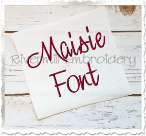 Maisie Machine Embroidery Font Alphabet