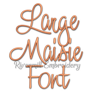 Large Maisie Machine Embroidery Font Alphabet